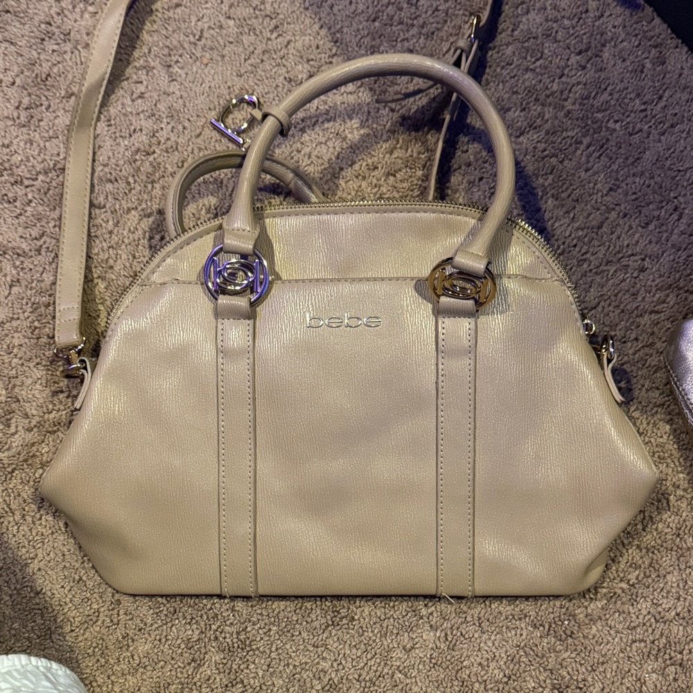 Bebe Beige Satchel Bag